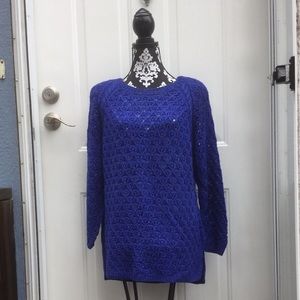 Carole Little Open Weave Tunic M